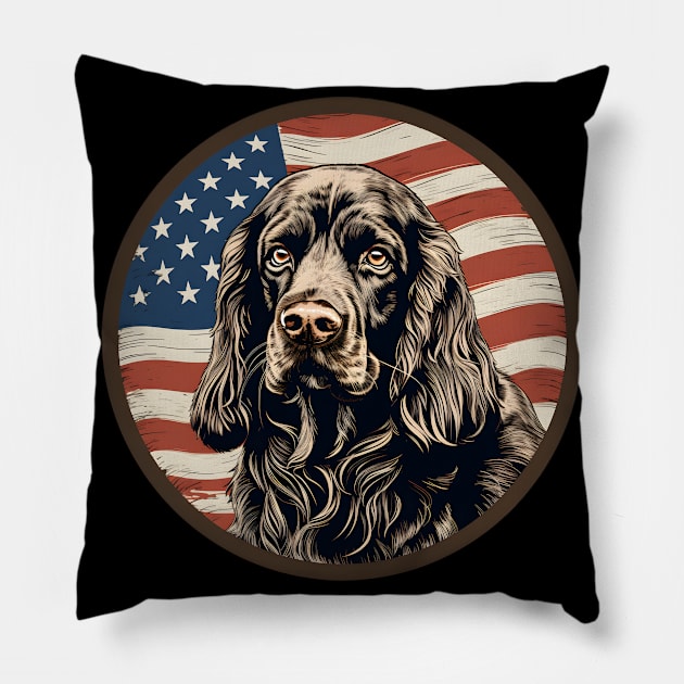 Patriotic Sussex Spaniel Pillow by NatashaCuteShop