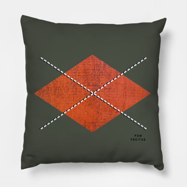 Orange argyle : Pillow by Annie Pom Freitag