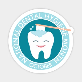 Molar Toothbrush National Dental Hygiene Month Magnet