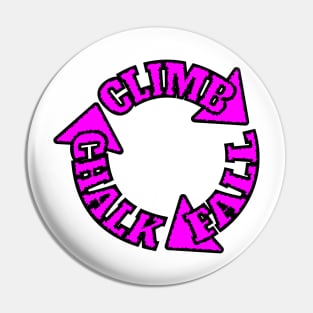 Chalk Climb Fall Repeat Pin