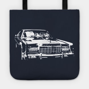 Lincoln Continental 1970s American classic car monoblock white Tote