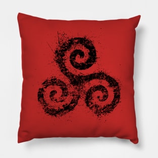 Teen Triskelion Black Ink Pillow