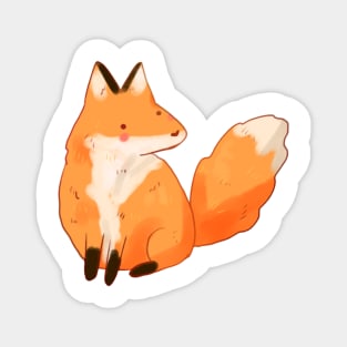 Cute fox sitting illustration Magnet