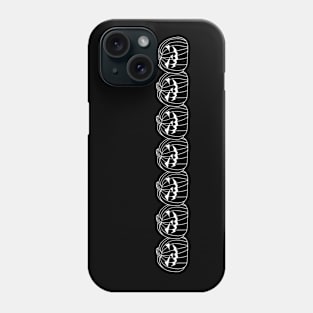 Row of Halloween Horror Pumpkins Phone Case