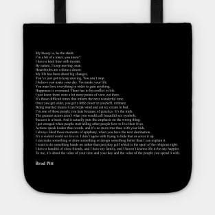 Brad Pitt Quotes Tote