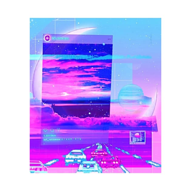 Dream Big retrowave collage by lofi_retrowave