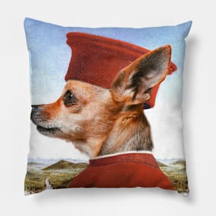 Portrait of a Chihuahua as Federico da Montefeltro - Pet Gift Pillow