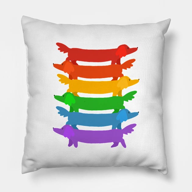 Pup Stack Pride Pillow by gemrys