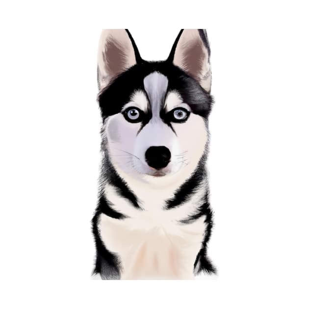 Cute Husky Drawing by Play Zoo