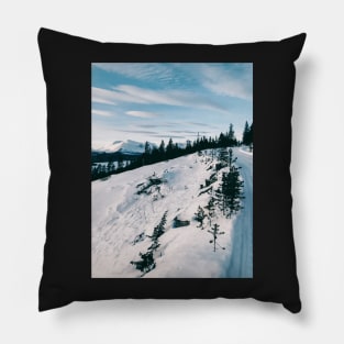 Clear Cold Winter Day Around Rondane National Park in Norway Pillow