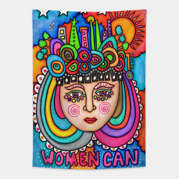 Feminist Women Can Tapestry by coloringiship