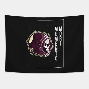 Memento Mori - Memento Mori Art - Skull Astronaut Skeleton - Latin Phrase Quotes Tapestry