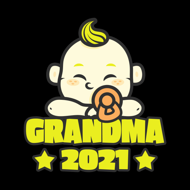 Grandma 2021 Baby Birth Family Funny Gifts by Foxxy Merch