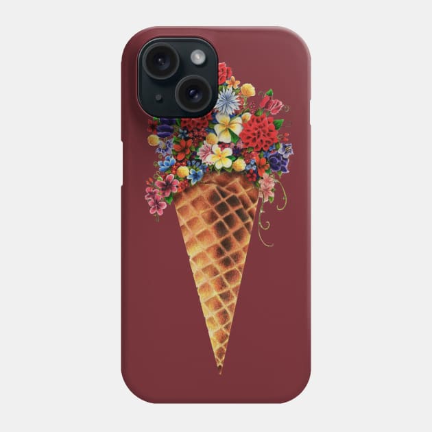 Floral Cone Phone Case by celesteroddom