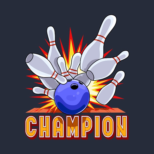 Bowling Ball Champion Bowler by Noseking