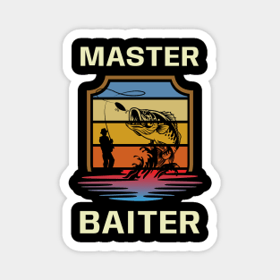 master baiter black funny Magnet