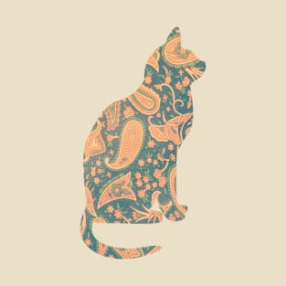 Paisley cat print T-Shirt