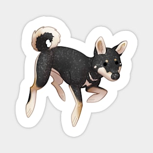 Cozy Shiba Inu (Black and Tan Variant) Magnet