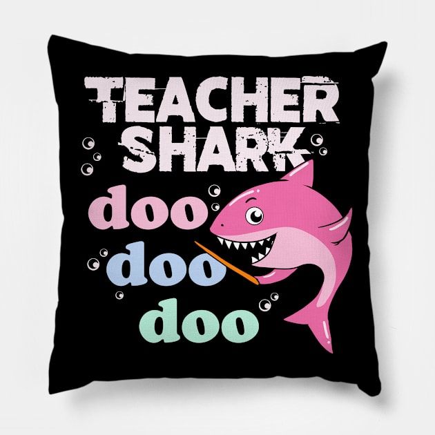 Teacher shark Pillow by Crow Creations