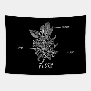 Flora Wildflower Vintage Bloom Since Established Tapestry