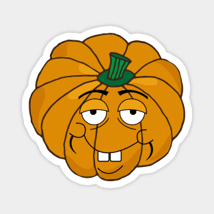 Funny Goofy Halloween Pumpkin Magnet