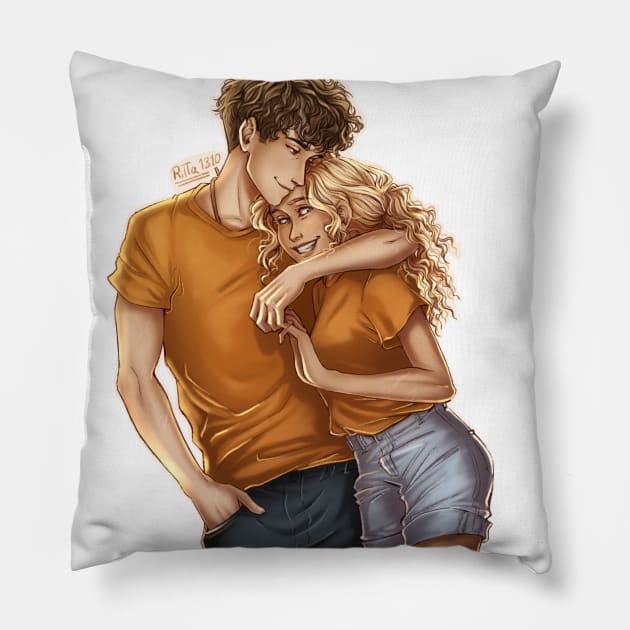 Percy and Annabeth Pillow by ritta1310