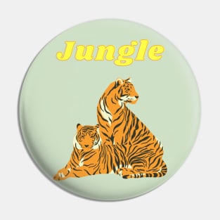 King of the Jungle Design, Tiger Shirt, Tiger Gifts Pin