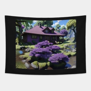 Purple House Tapestry