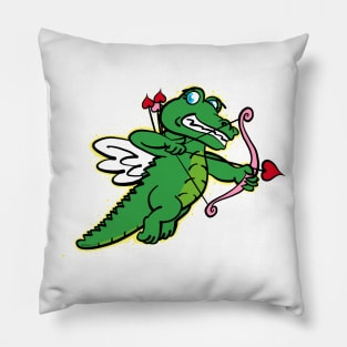 Modest Gator Cupid Pillow