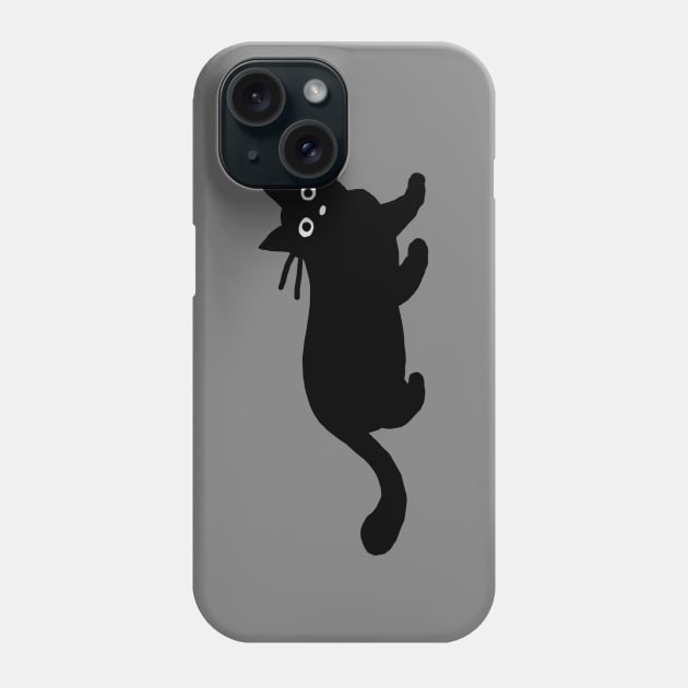 Sneaky Black Cat Phone Case by Coffee Squirrel