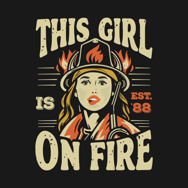 Fierce Firefighter Beauty Girl 88 by ArtMichalS