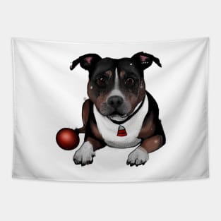 Cute Staffordshire Bull Terrier Drawing Tapestry