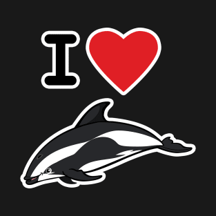 I Love Hourglass Dolphins T-Shirt