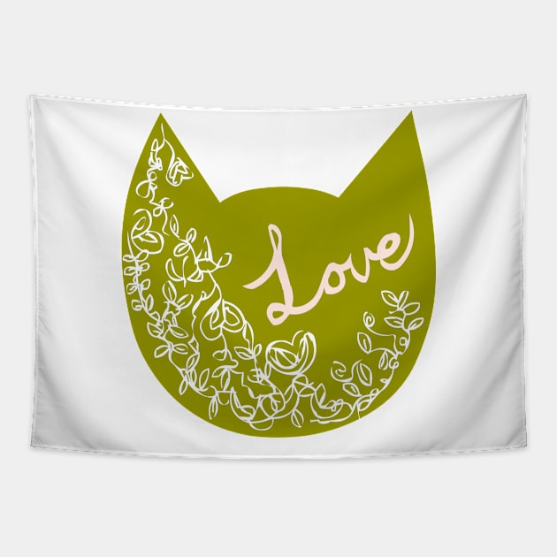 LOVE CAT Tapestry by MoreThanThat