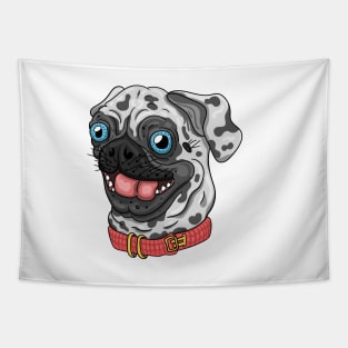 Goofy Pug Tapestry