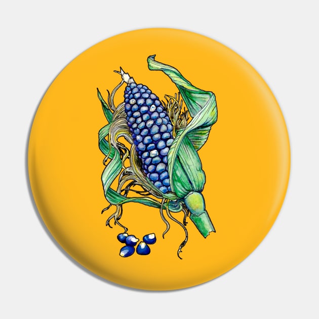 Blue Corn Pin by ThisIsNotAnImageOfLoss