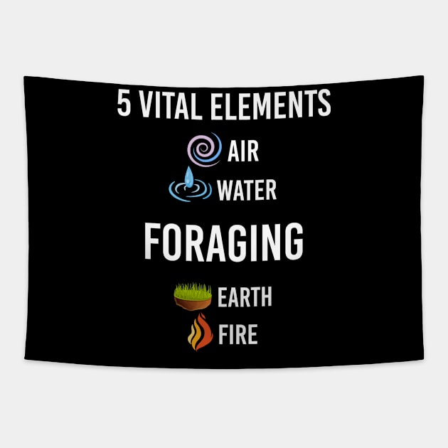 5 Elements Foraging Forage Forager Tapestry by Happy Life