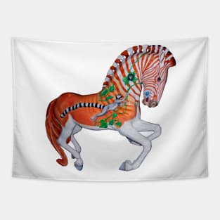 Carousel Animal Quagga Zebra Photo Tapestry