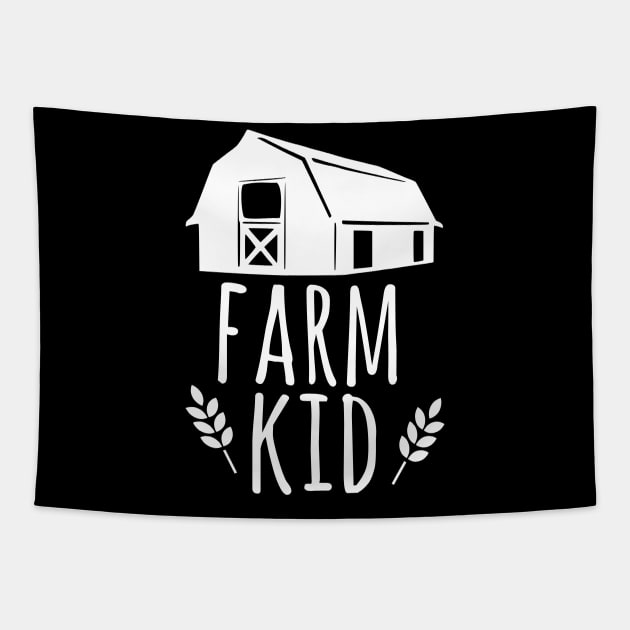 Farm Kid shirt perfect for kids growing up on the farm Tapestry by FreckledBliss