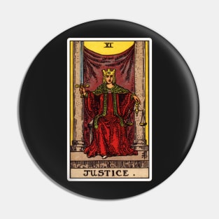 II. Justice Tarot Card Pin