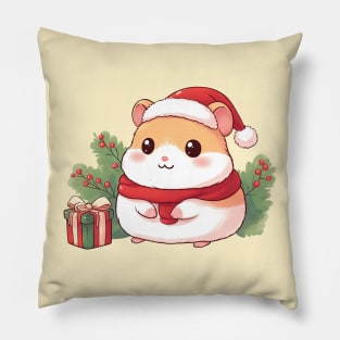 Cute Christmas Hamster Pillow