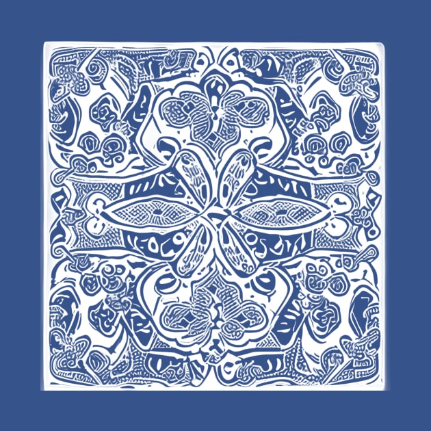 Paisley Print - Lapis Blue Aesthetic by BubbleMench