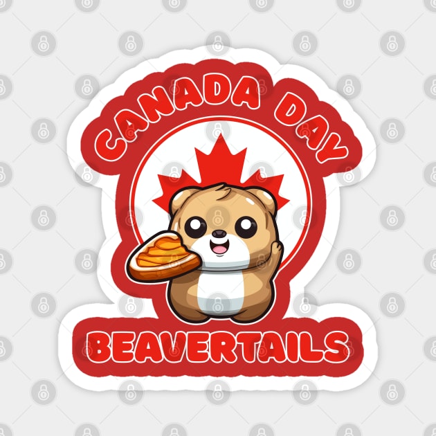 Canada Day Funny Kawaii Beavertails Magnet by DanielLiamGill