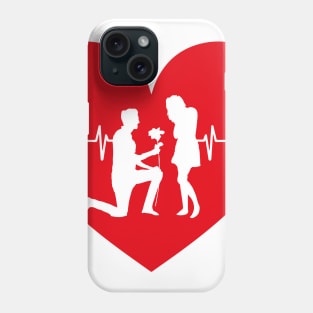 Propose Her Love Heartbeat Phone Case