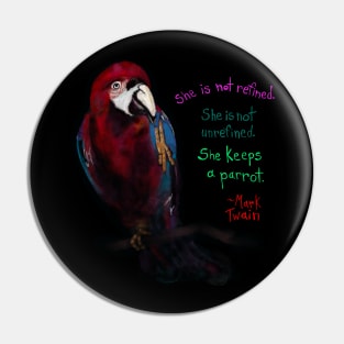 A parrot lady Pin