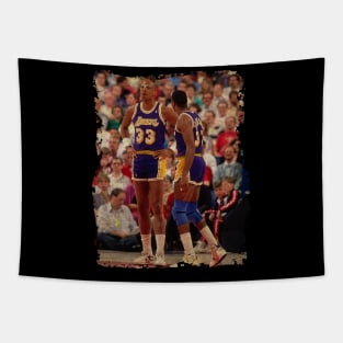 Kareem Abdul Jabbar and Magic Johnson, 1987 Tapestry