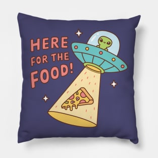 Alien Here For The Food Pizza Funny Doodle Pillow