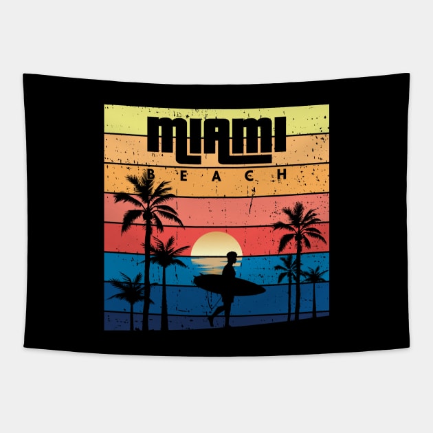 Miami Beach Tapestry by Pink Umbrella