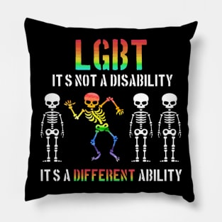 It's Not Disability It's A Different Ability Skeleton Pillow