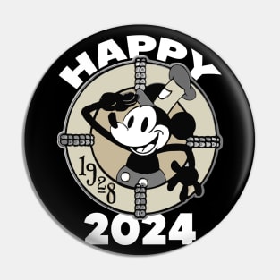 Steamboat Willie. Happy 2024 Pin